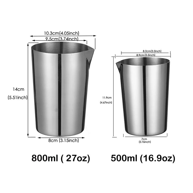Mixing glass stainless steel 800ml
